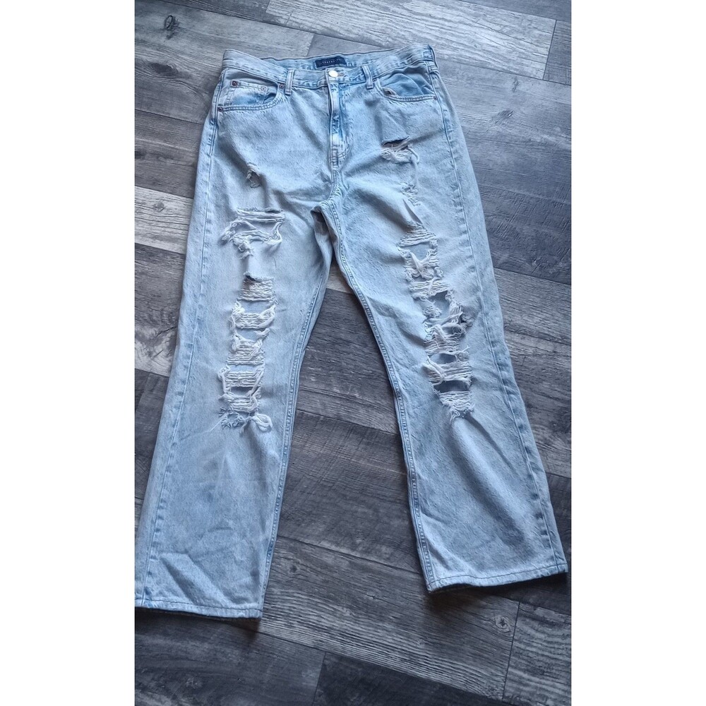 Aeropostale Women's 14R 90's Baggy Destroyed Blue Jeans